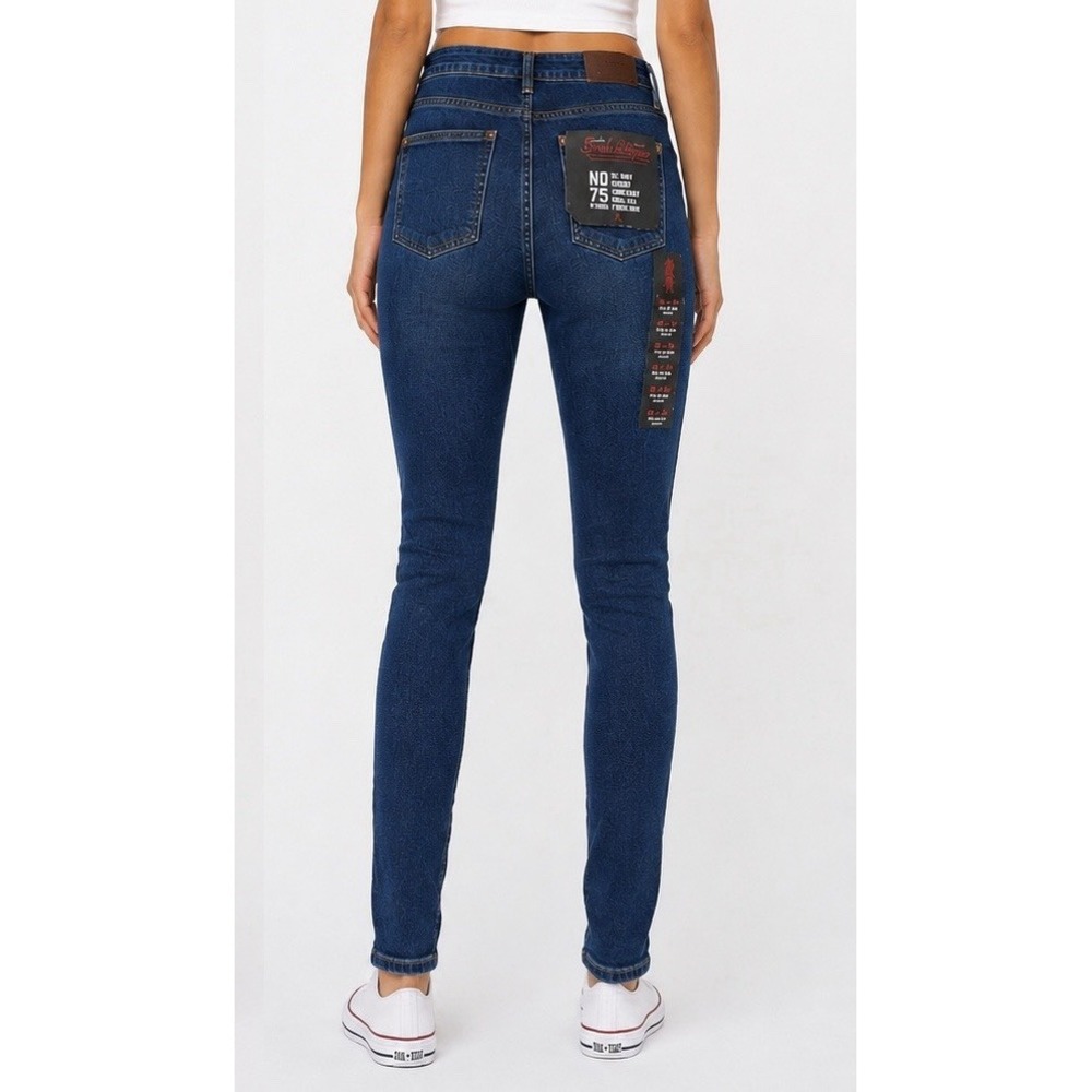 Smith & Rouge No 75 High Rise Skinny Dark Wash Jeans Long Length Womens Sz 28x34